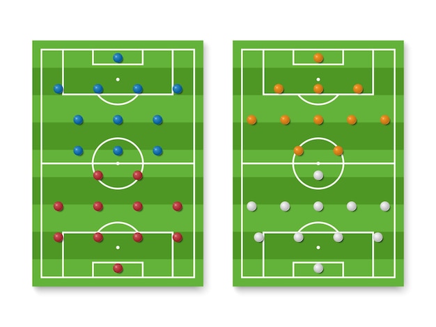 Formazione e tattica della formazione calcistica sul campo