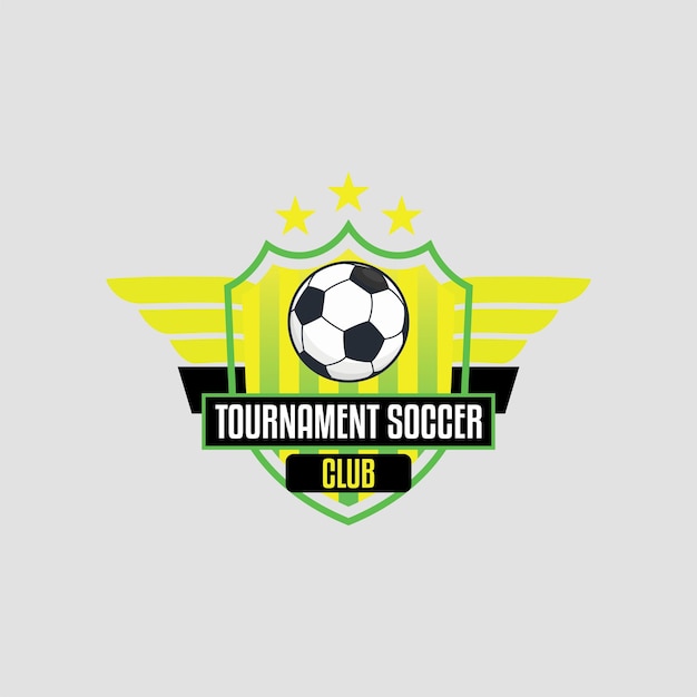футбольный логотип с современным дизайном