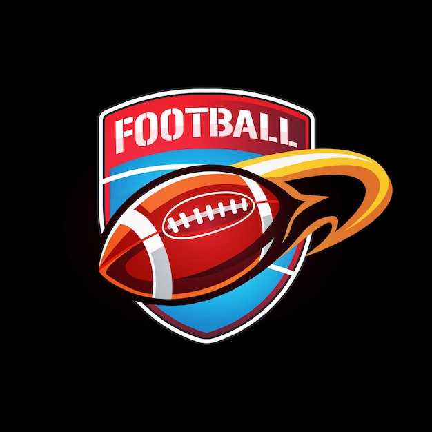 Vector a football logo with the word football on it