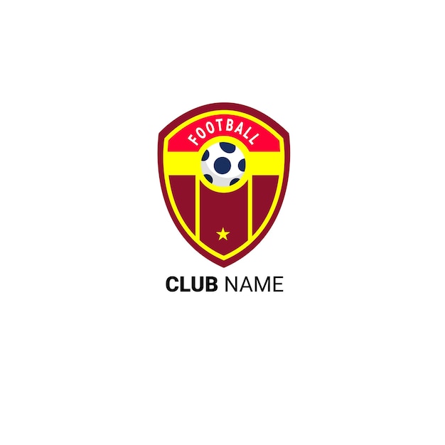 Football logo for your club free vector