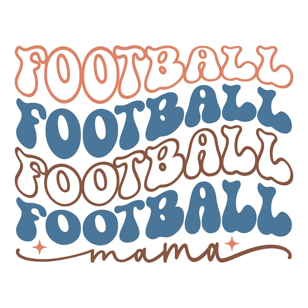 Football mama Retro SVG Design