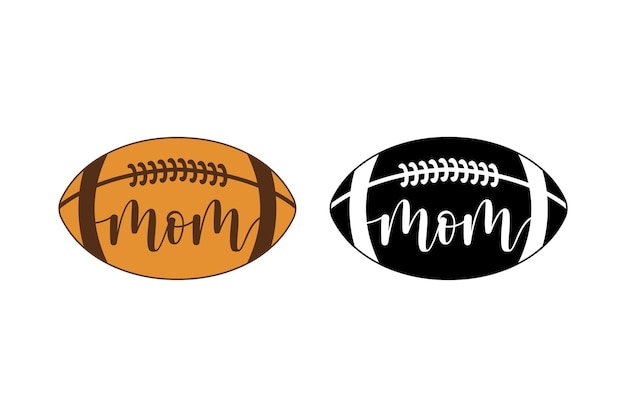 Vector football mom design template vector