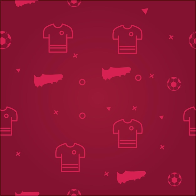 football pattern with red background