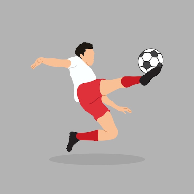 football player flat design vector illustration