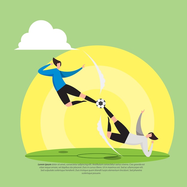 Football player flat illustration