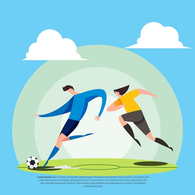 Football player flat illustration