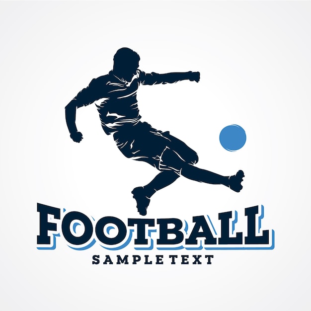 Football player logo vector premium vector