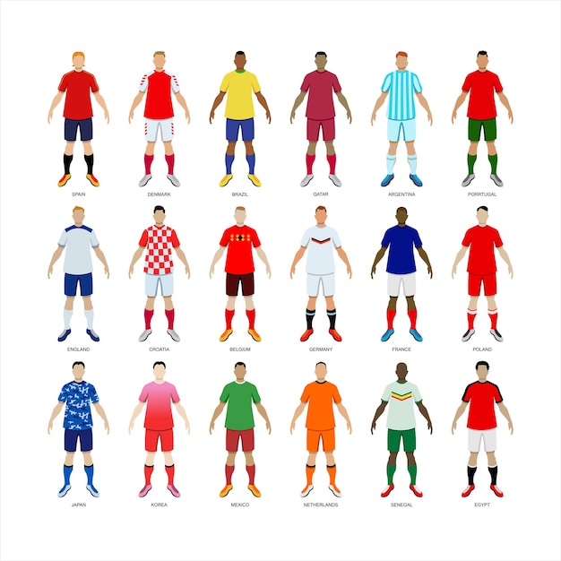 Football Player Man Illustration World Cup 2022