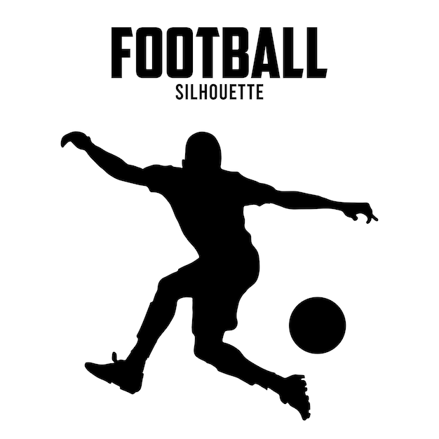 Football Player Silhouette vector stock illustration football silhoutte 02