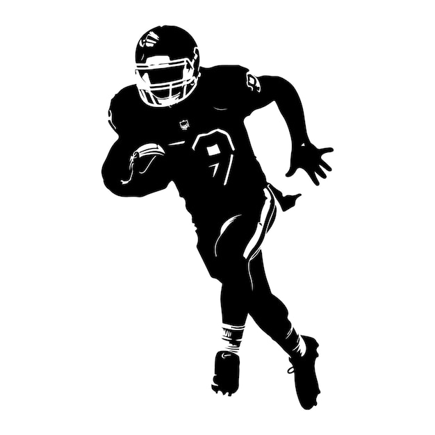 Football player silhouette