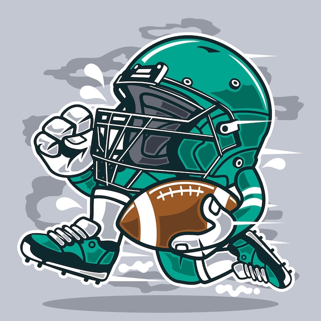 Vector football player