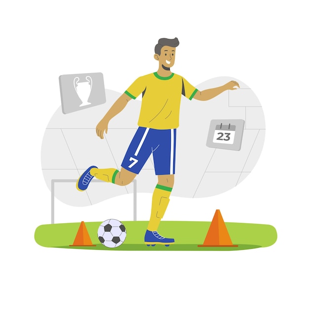 ベクトル サッカー選手のイラスト