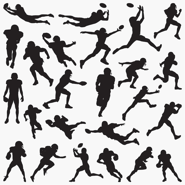 Football Players Silhouettes