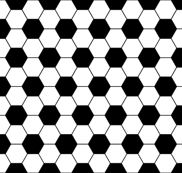 Футбол бесшовные черно-белый узор фона