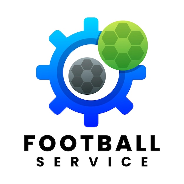 Modello di progettazione del logo del servizio di calcio