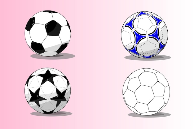 Football Set Vector Illustration world cup football illustration