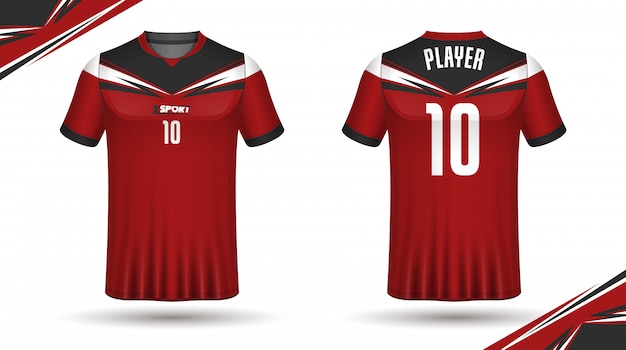 Vector football shirt template