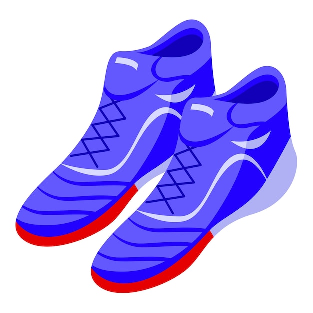 Иконка футбольной бутсы Изометрическая иконка вектора футбольной бутсы для веб-дизайна изолирована на белом фоне