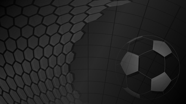 Premium Vector | Football or soccer background with big ball in black colors