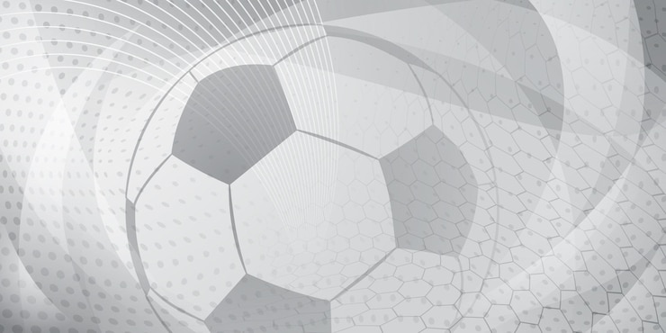Vector football or soccer background with big ball in gray colors
