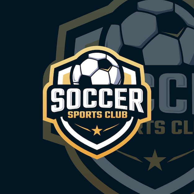 Soccer championship logo Royalty Free Vector Image