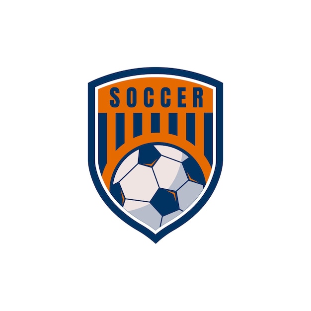 サッカークラブのロゴのバッジのベクトルデザインのテンプレート