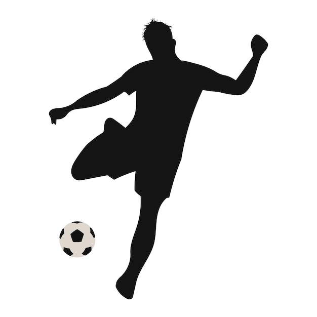 サッカー選手のシルエット