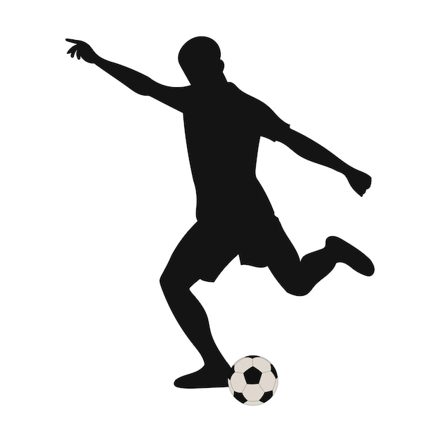サッカー選手のシルエット