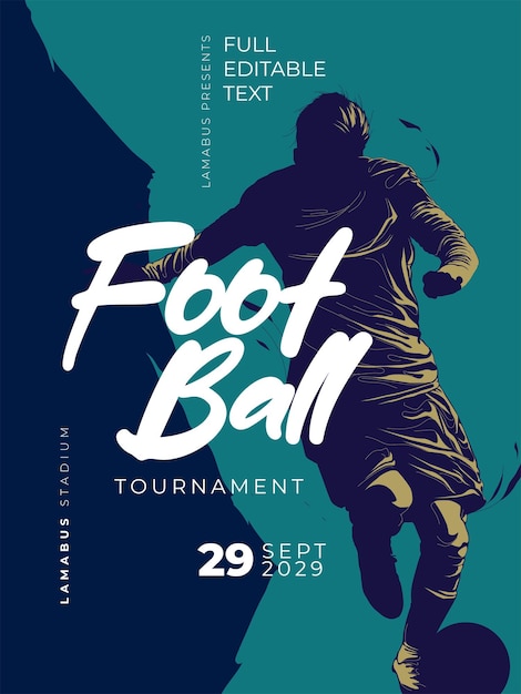 Football soccer poster design template