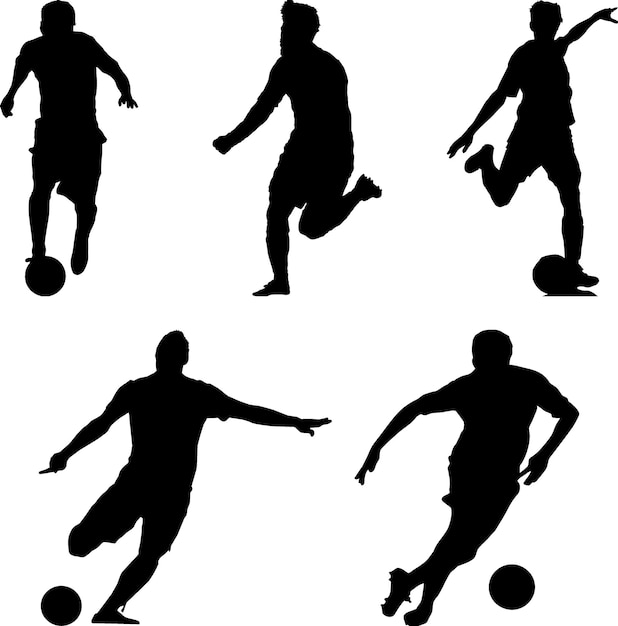 Vector football soccer sports silhouette vector