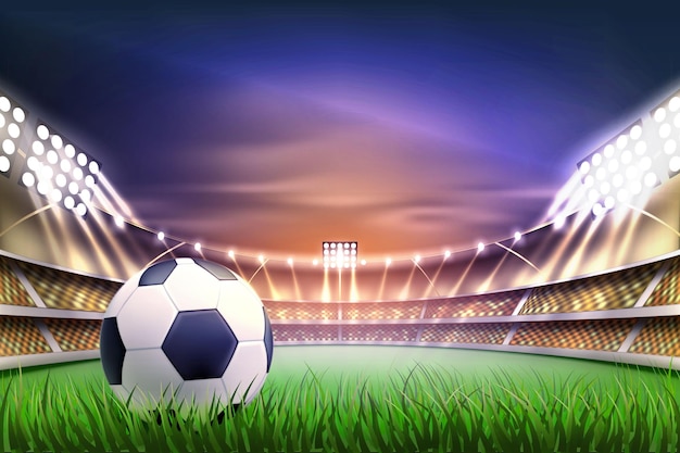 Football soccer stadium tribune backgroud illustration