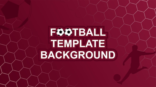 Football soccer template red background