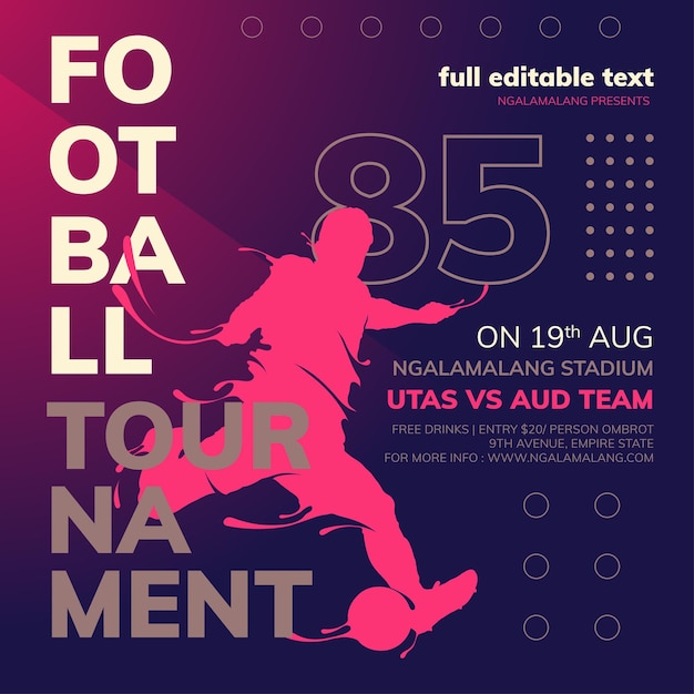 Football soccer tournament flyer template