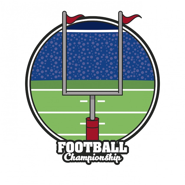 Football sport championship tournament emblem