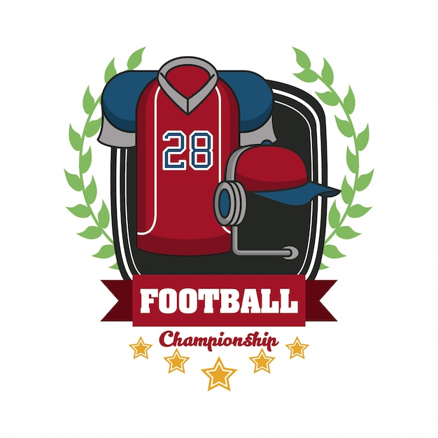 Vector football sport championship tournament emblem