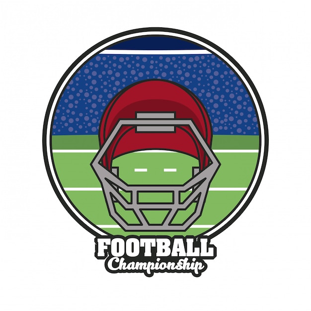 Football sport championship tournament emblem