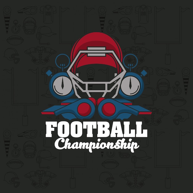 Football sport championship tournament emblem