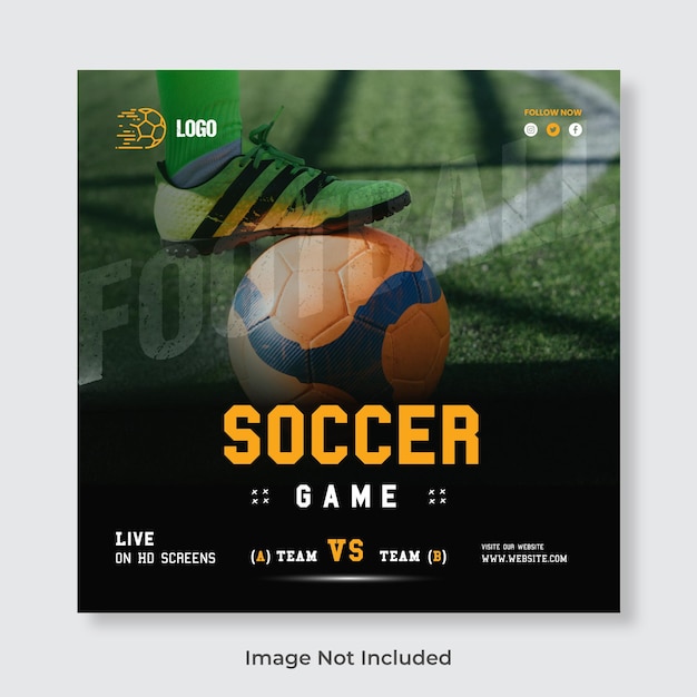 Vector football sport event flyer template