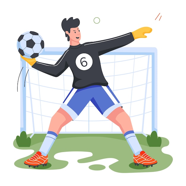 축구 스포츠 플래트 일러스트레이션