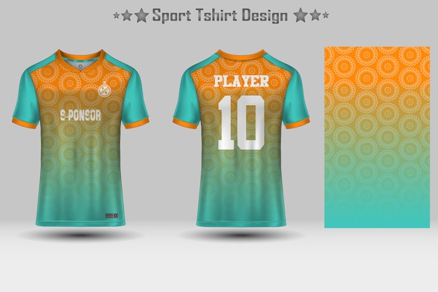 Football sport jersey mockup abstract geometric pattern tshirt design