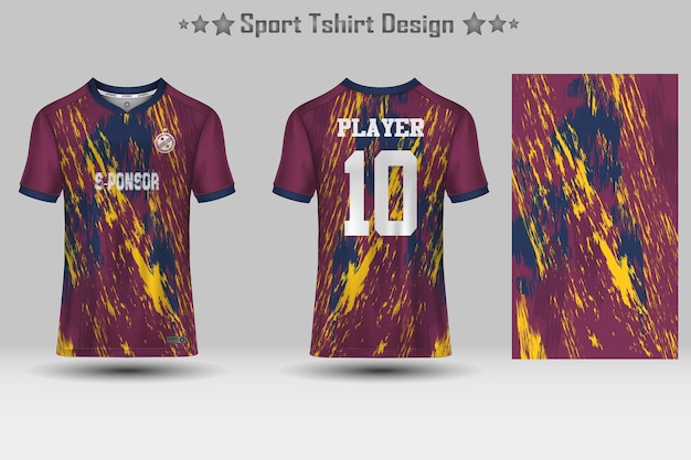 Football sport jersey mockup abstract geometric pattern tshirt design