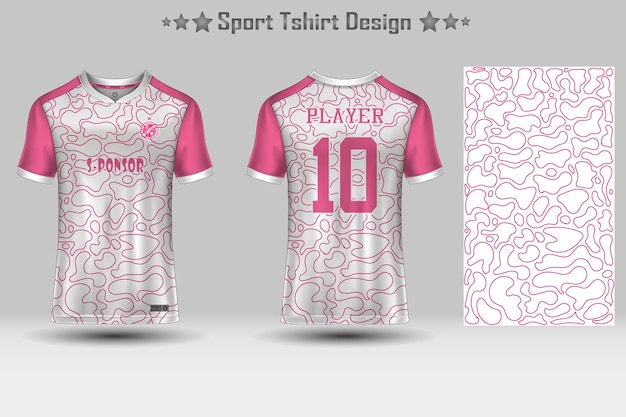 Football sport jersey mockup abstract geometric pattern tshirt design