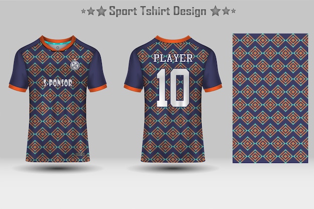 Football sport jersey mockup abstract geometric pattern tshirt design