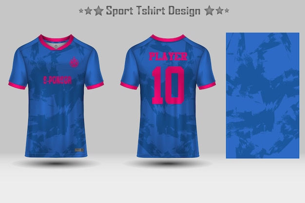 Football sport jersey mockup abstract geometric pattern tshirt design