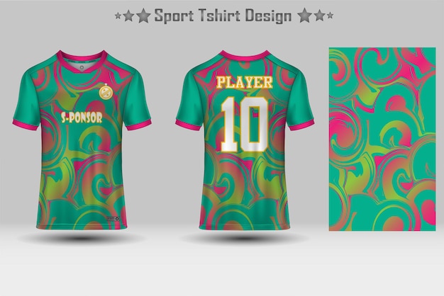 Football sport jersey mockup abstract geometric pattern tshirt design