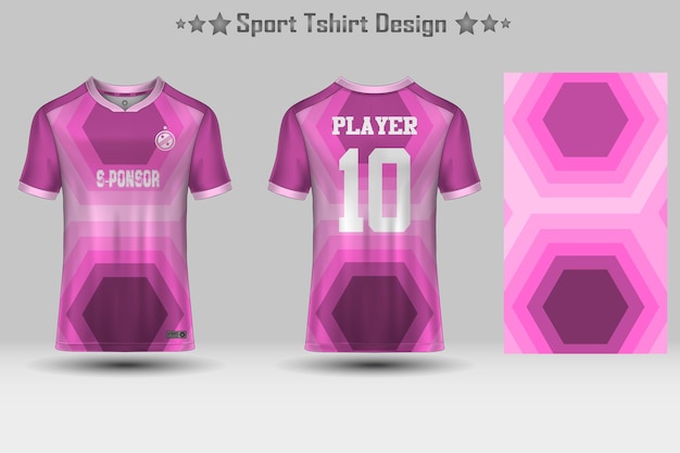 Football sport jersey mockup abstract geometric pattern tshirt design