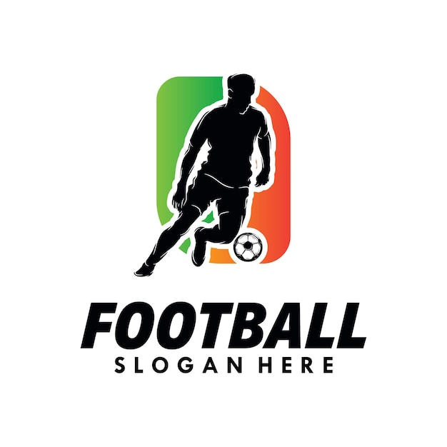 Modello di progettazione del logo dello sport del calcio