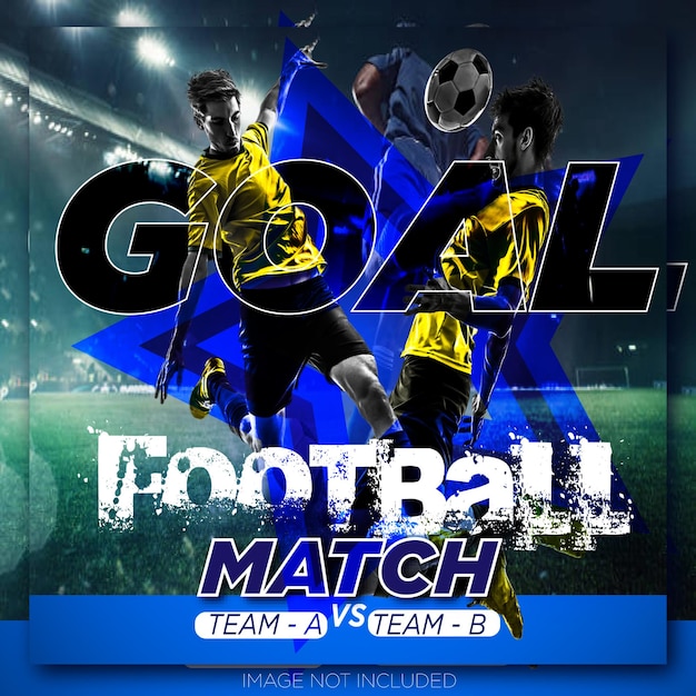 Vector football sport social media post banner template