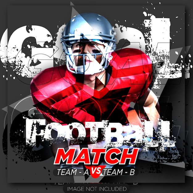 football sport social media post banner template