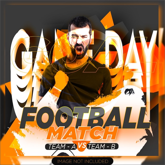 Vector football sport social media post banner template